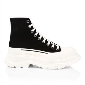 Alexander McQueen Black and White High-Top Sneakers